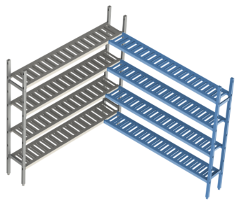 Дополнительная секция угловая Polair LOAD.ME POLY 18AL.4PP40.06C